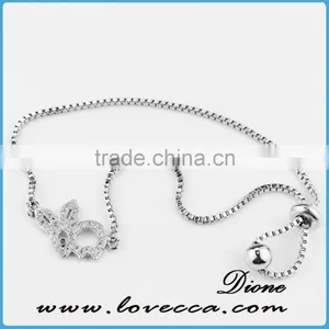 Gold/ White Gold Plated Wedding Jewelry Fashion Jewelry Micropave Zircon Jewelry Bracelet thumbnail-4