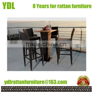 Youdeli Rattan Garden Resin Wicker Outdoor Bar Stools Furniture thumbnail-1