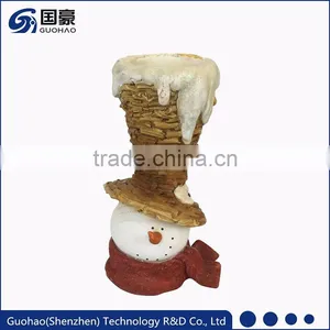 Custom Resin Snowman With Opera Hat Candlestick Holder thumbnail-1