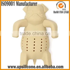 Food Grade BPA Free Cute Dog/pet/ Animal Silicone Tea Infuser , Pug Shape Tea Infuser thumbnail-1
