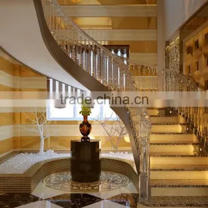 Modern Design Indoor Crystal Spiral Staircase Glass Spiral Staircase thumbnail-1