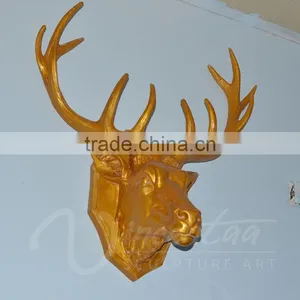 Modern Home Decoration Fiberglass Animal Head Sculpture Wall Hanging Statues thumbnail-3