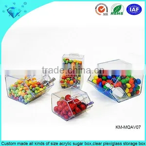 OEM Custom Colorful Acrylic Sugar Box With Lid Hot Sale Plexiglass Candy Box thumbnail-2