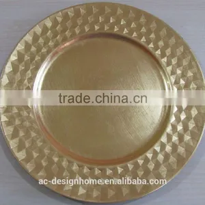 GOLD FOIL PP PLASTIC CHARGER PLATE thumbnail-1