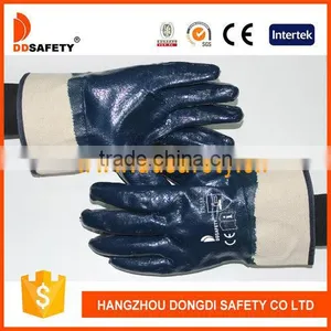 DDSAFETY 2017 Cotton Lined With Blue Nitrile Gloves thumbnail-1