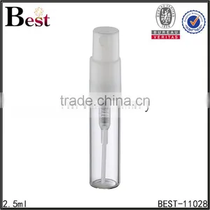 Wholesale Cosmetic Packaging 2.5ml Clear Bottle Perfume Mini White Black Pump Sprayer Glass Perfume Bottle China Best Selling thumbnail-2