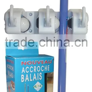 2-Position Magnetic Plastic Broom and Mop Holder thumbnail-1