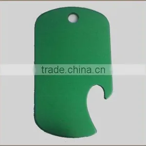 Stainless Steel Dog Tag Shaped Bottle Opener thumbnail-1