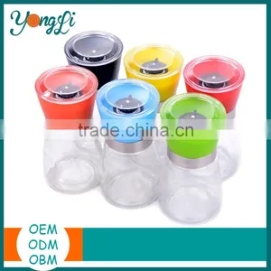 New 2016 Food Grade Empty ABS PP Glass Pepper Grinder Bottle thumbnail-4