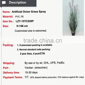 Fantastic Scirpus Validus Wide Blade Artificial Grass for Decoration thumbnail-2