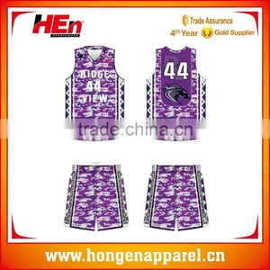 Hongen Apparel 2016 Custom College Basketball Uniform Designs New Style Basketball Uniform Design thumbnail-1