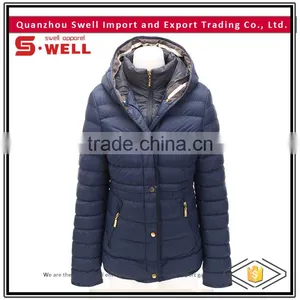 2016 Newest Style Women Winter Quilted Bomber Jacket thumbnail-1