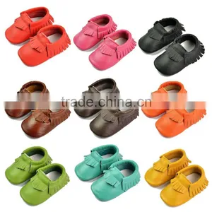 Wholesale Genuine Leather Shoes Baby Moccasins With Tassels thumbnail-5