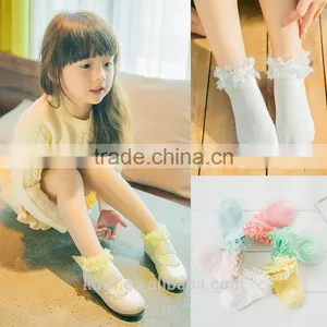 Summer Baby Girls Kids Toddler White Pink Cotton Lace Ruffle Princess Mesh Socks Children Breathable Short Ankle Sock thumbnail-1