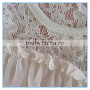 Children Girls Chiffon Printed Lace Sleeve t Shirt, Beautiful Girl t Shirt, Fancy Gril Short Sleeve t Shirt thumbnail-5