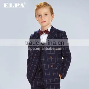 ELPA Plaid Kids Fashion Clothes Fancy 3 Pieces Woolen Kids Boy Suit thumbnail-1