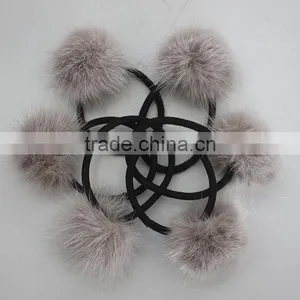 Myfur Luxury Baby Pink Real Mink Fur Hair Band Accessory For Kids Girls thumbnail-6