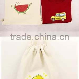 New Fashion Design Cotton Drawstring Backpack thumbnail-3