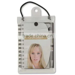 Full Color Flip Note Book and Pen Set. Comes With Your Full Color Logo. thumbnail-1