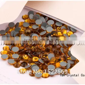 2058HF SS10 Glue Base Topaz Crystal HotFix Iron On Rhinestone Transfer Designs thumbnail-3