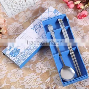 Tableware Blue White Porcelain Spoon Chopstick Sets Wedding Return Gifts for Guest thumbnail-2