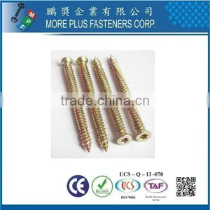 Easy Drive M7.5 With 5 Locking Ribs Deep High Low Thread Self Drilling Zinc Yellow Plated Flat Countersunk Concrete Screws thumbnail-4