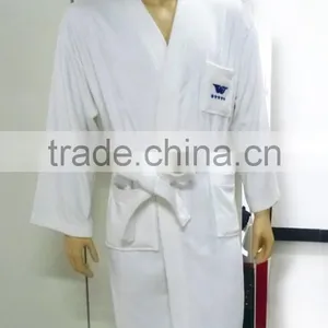Luxury Hotel 100% Cotton Cut Pile Kimono Style Bathrobe thumbnail-2