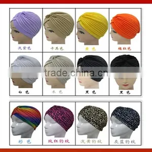 New Design Unisex Pure Color Turban Headband/ Hat Watermelon Cap Headset Cap India Cap Folding In Hair Wrap/Woman Fashion Band thumbnail-3