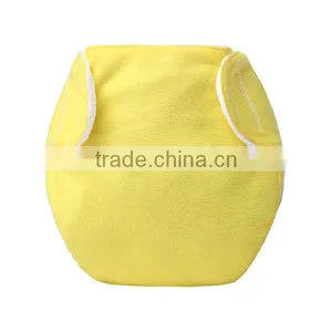 Yellow Color Design Reusable Summer Training Pants Infant Diaper Cloth thumbnail-1