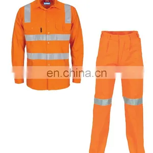 Hot Sale Safety Shirt and Pants Suit for Construction Workers thumbnail-4