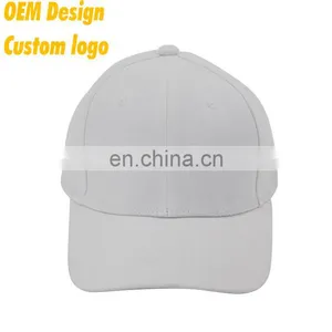 Bulk Printing High Quality CVC Metal Closure Big Visor Sports White Custom Logo High Crown Dad Cap for Ladies thumbnail-1