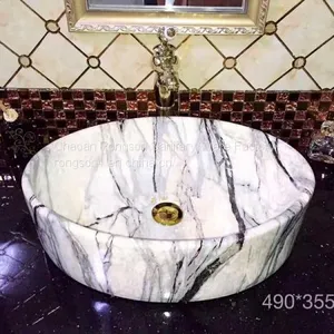 China Factory Orange Color Popular Design Square no Hole Ceramic Bathroom Hotel Luxury Wash Basin Art Sink for Sale thumbnail-2