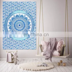 Ombre Mandala Yoga Mat Meditation Wall Hanging Indian 2017 Tapestry Throw Cotton Wall Decor thumbnail-1