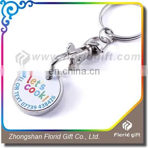 2017 Promotion Car Logo Metal Keyring Coin, Cheaper Trolley Coin Keychain thumbnail-4