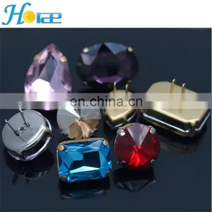 New Design Cheap Rhinestone Buckle With Prong Glass Bead With Claw for Decorative thumbnail-3