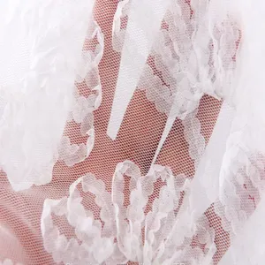 Luxury Laser Cut Flower Wedding Lace Fabric Embroidery for Clothes thumbnail-5