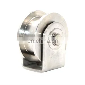 73*30mm SUS304 U Groove Wheels Pulley Drawer Sliding Gate Castor Roller thumbnail-5