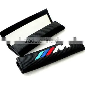 Custom Made Logo Design Carbon Fiber Seat Belt Harness Shoulder Pads Cover thumbnail-4