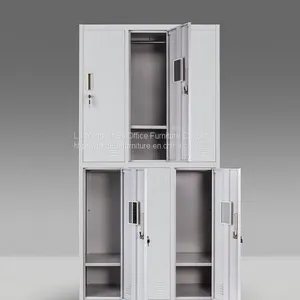 Six Door Steel Locker Storage Cabinet Gray Color H1850XW900XD450MM Wardrobe Cabinet thumbnail-2