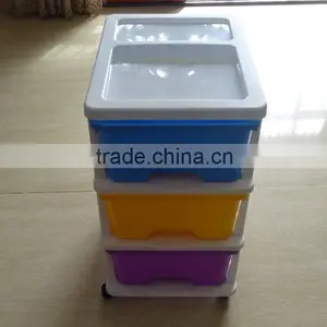 2016 Hot Selling New Style Colorful 3 Tier Detachable Plastic Storage Drawer, Locker, Cabinet thumbnail-2