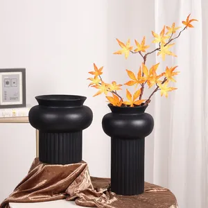 Red Black White Tall And Short Minimalism Lantern Ceramic Vase, Nordic Style Decor Art thumbnail-4