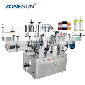 ZONESUN ZS-TB260 Vial Glass Jar Can Sticker Wine Water Bottle Automatic Round Bottle Labeling Machine For Round Bottles thumbnail-1