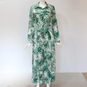 Newest Women Sexy Fashion Leopard Print Long Sleeve Skinny Maxi Dress Ladies Skinny Dresses thumbnail-1