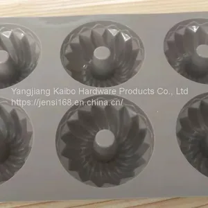 Baking Tools Baking Tin Non-stick 6 Round Hollow Cake Mold Baking Doughnut Mold Small Bread Non-stick Baking Tray Cookie Baking Mold thumbnail-4