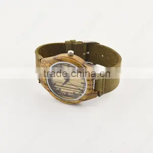 Japanese Movement Zebra Wood Watch Wrist Watches thumbnail-5