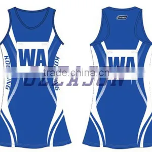 High Quality Imported Customized Sleeveless Netball Dresses Supplier's Choice thumbnail-4