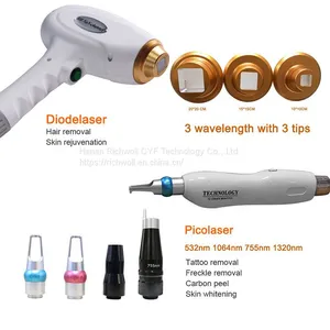 2 In 1 Nd Yag 755nm 808nm 1064 nm Diode Laser Hair Removal Machine q Switch Tattoo Removal Machine Yag Laser thumbnail-2