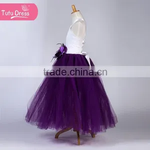 New Design Tulle Purple Dress for Girls thumbnail-2