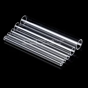 Heat Resistant Quartz Glass Cylinder Tube Fused Silica Transparent Quartz Tubes thumbnail-2