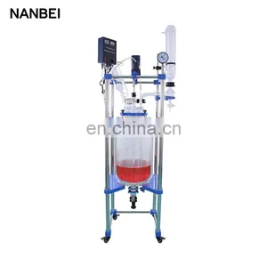 Plant Extracting Chemical Laboratory Distillation Stirring Mixing Jacketed Glass Reactor thumbnail-1